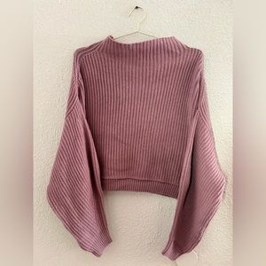 Free People Mauve Cableknit Sweater size small